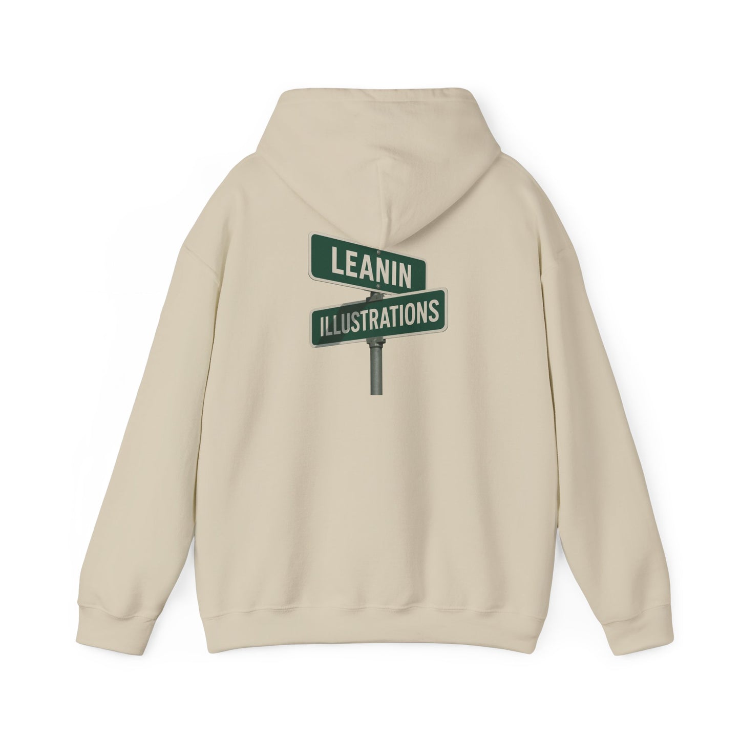 Leanin' Illustrations Street Sign Logo Hoodie