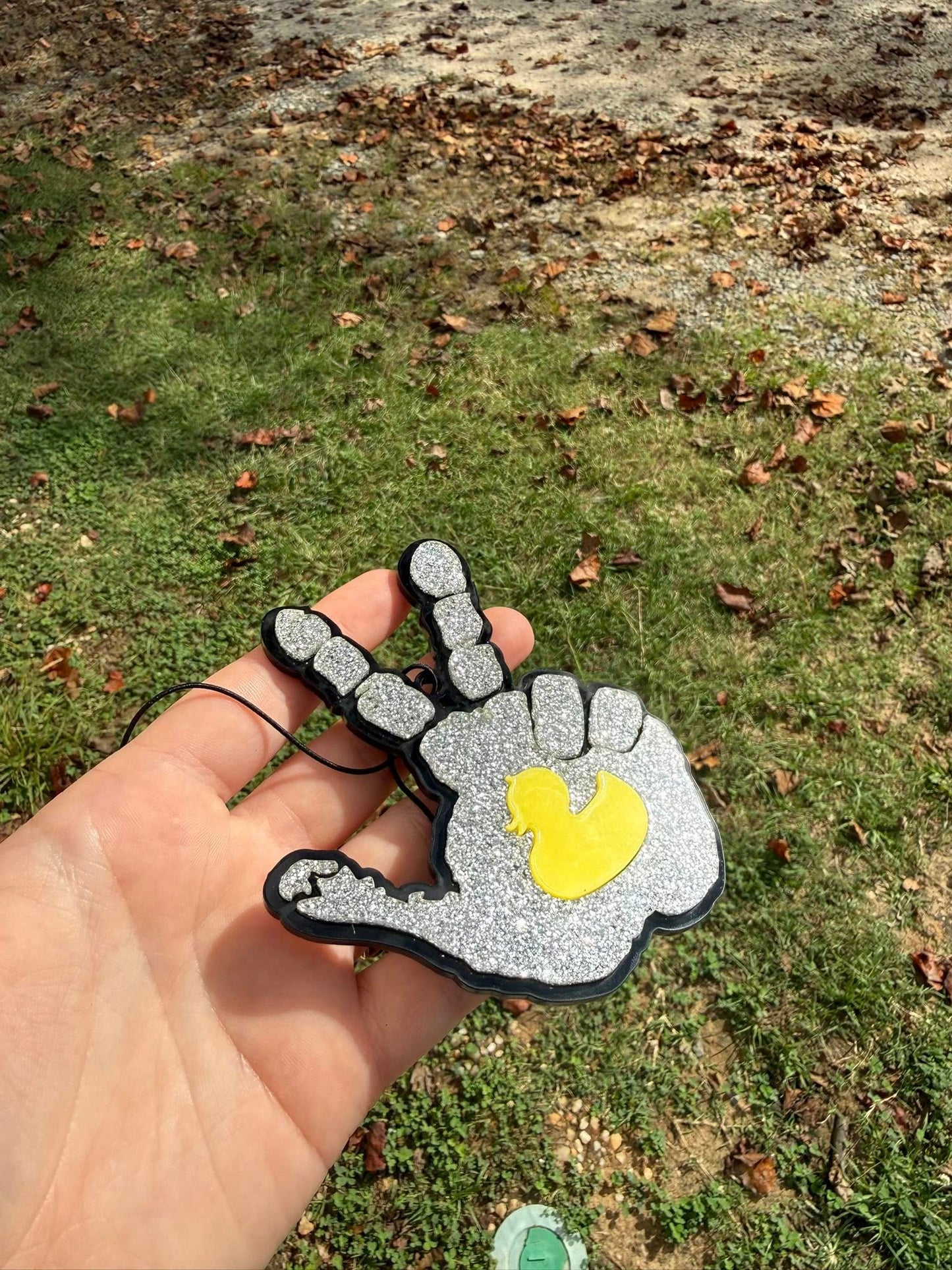 Jeep Wave Hand with Duck Car Charm