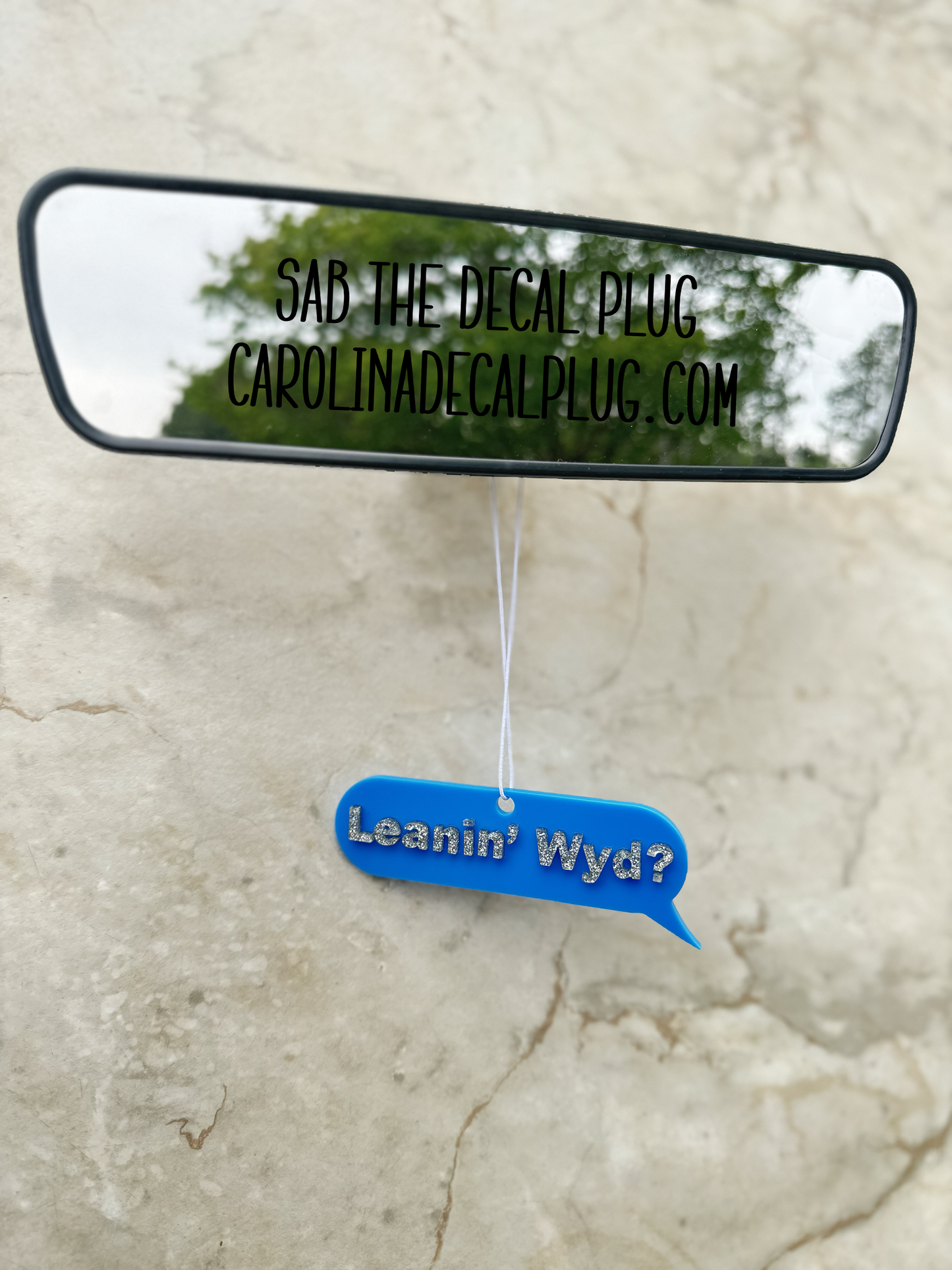 Leanin' Wyd? Car Charm (Holo Flake)