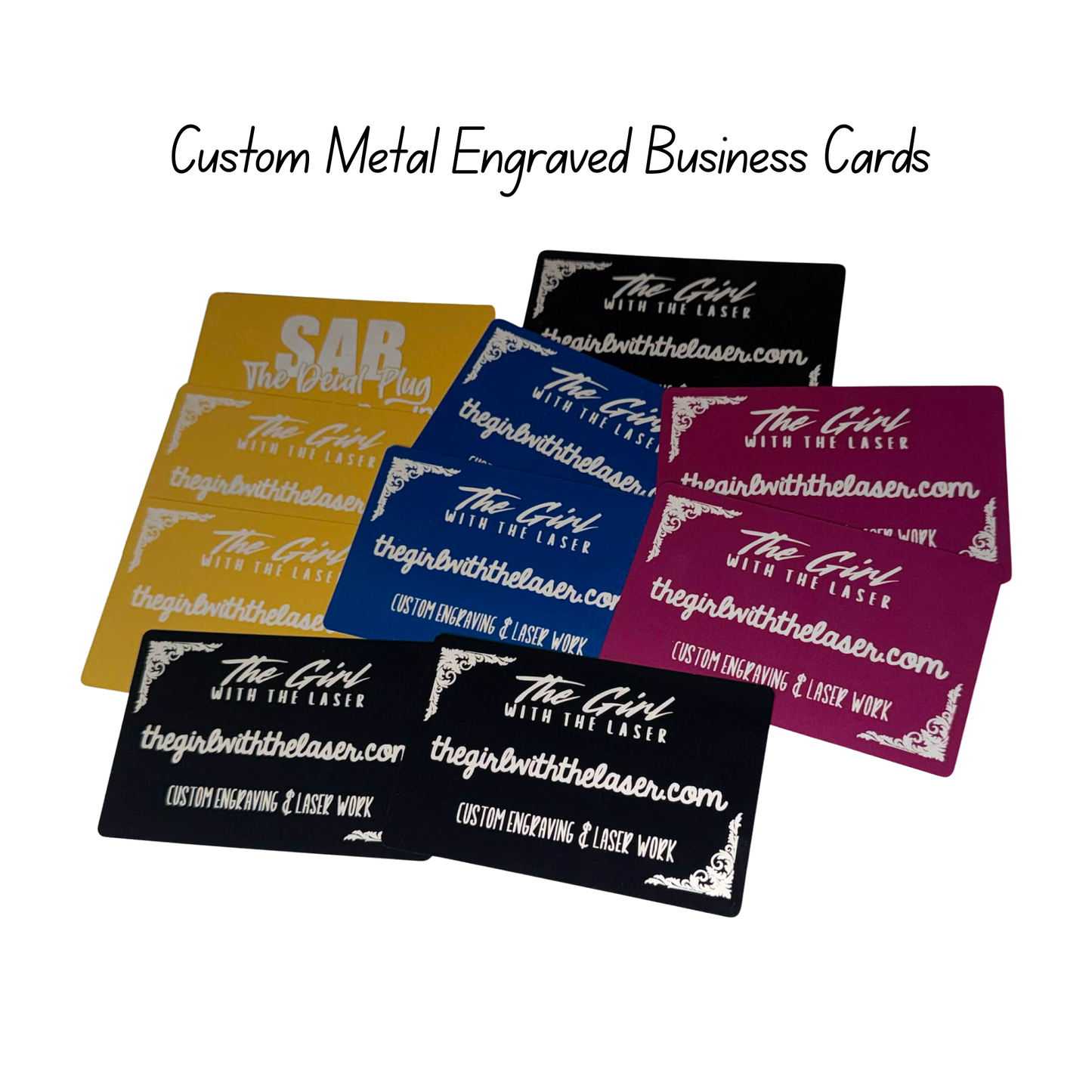 Custom Engraved Metal Business Cards