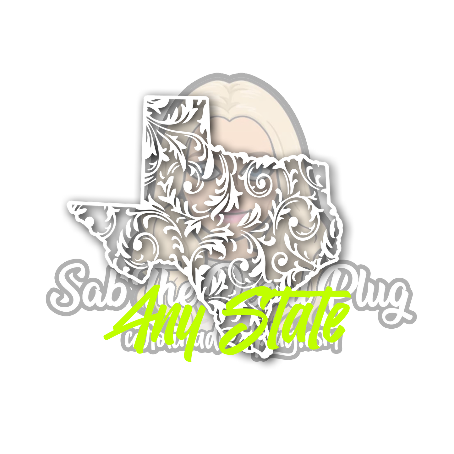 Tooled Leather State Decal