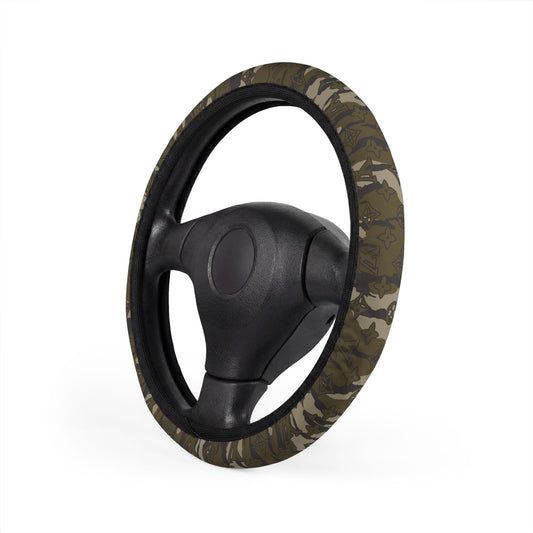 Bark Camo LV Steering Wheel Cover