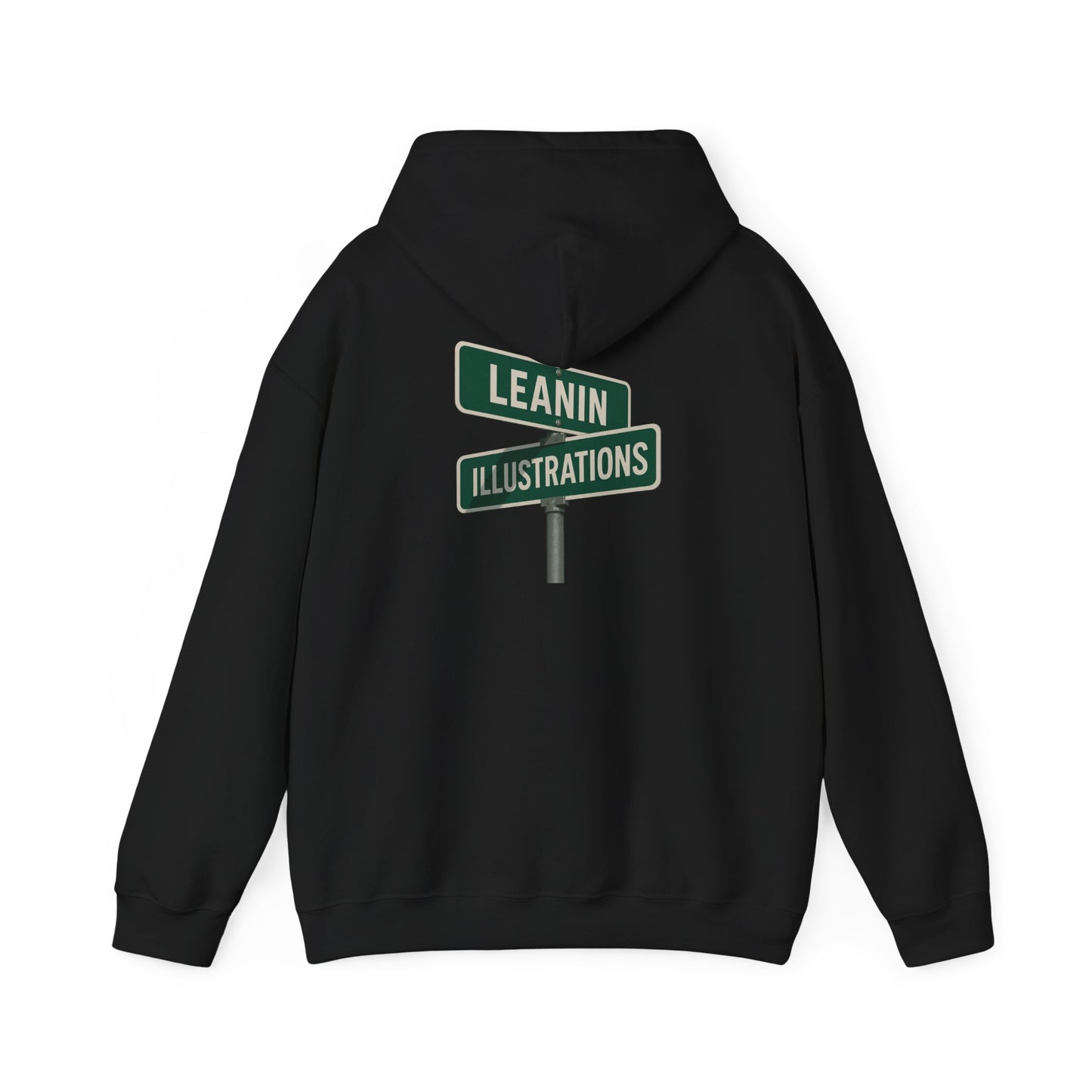 Leanin' Illustrations Street Sign Logo Hoodie