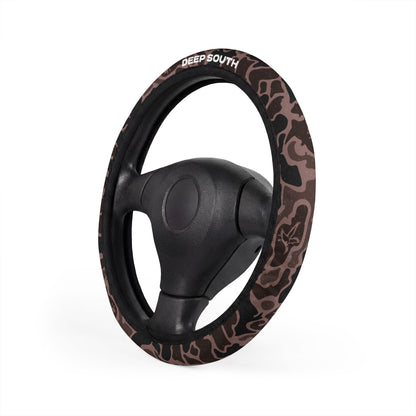 Dark Marsh Duck Camo Steering Wheel Cover