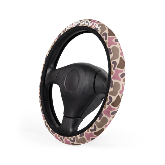 Pink Marsh Duck Camo Steering Wheel Cover