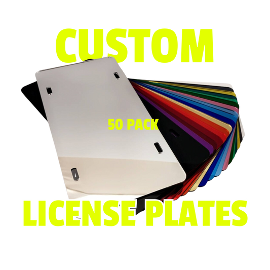 BULK 50 Pack Custom Mirror License Plates