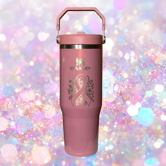 Floral Breast Cancer Awareness 30oz Stanley