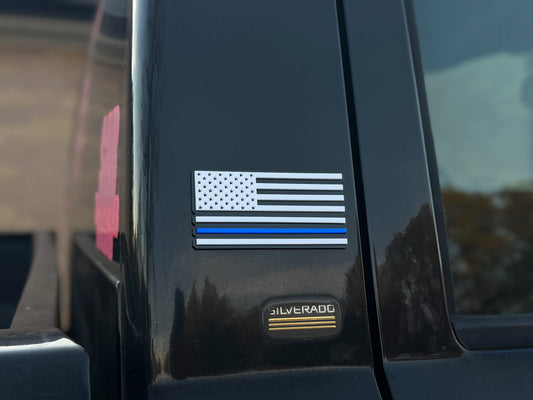 Thin Red Line or Thin Blue Line Flag Emblem
