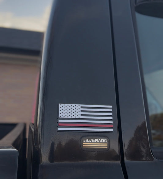 Thin Red Line or Thin Blue Line Flag Emblem
