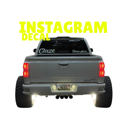 Instagram Username Decal