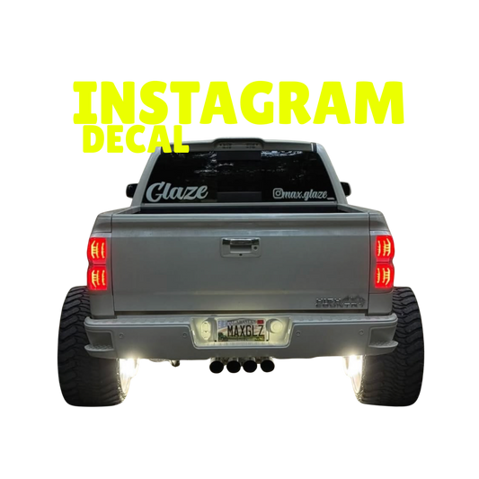 Instagram Username Decal