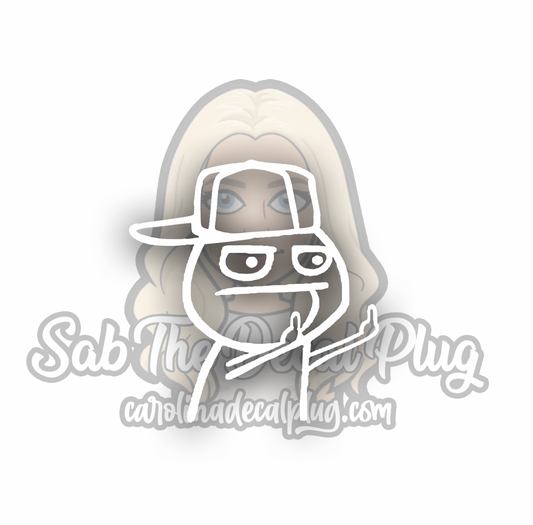 Middle Finger Man - Backwards Hat