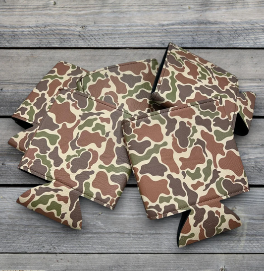 Custom BULK Fowl Camo Engraved Koozies