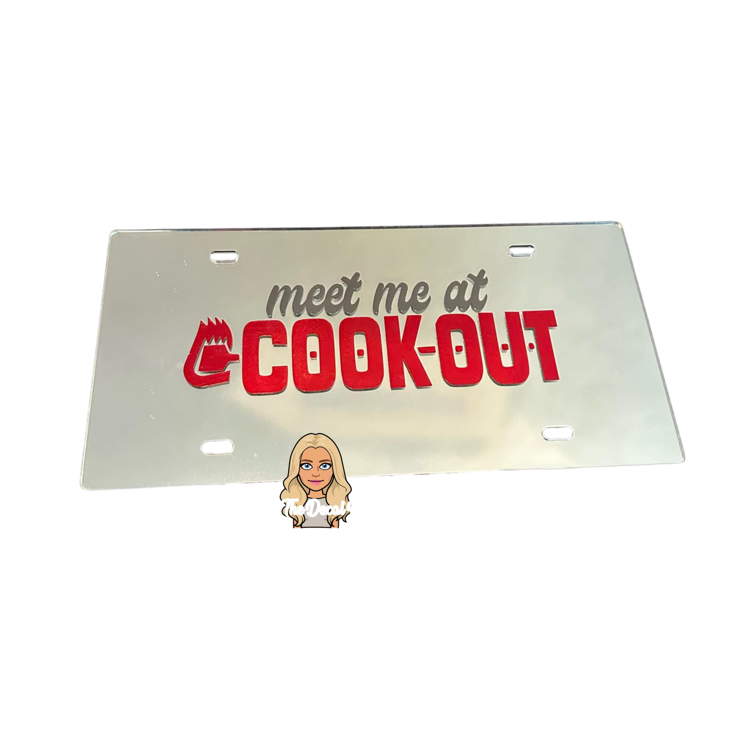 Meet Me At Cookout License Plate