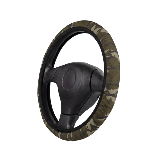 Bark Camo LV Steering Wheel Cover