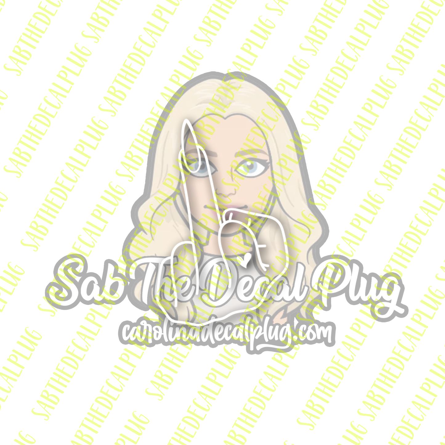 Woman's Middle Finger with Heart