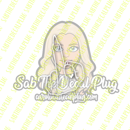 Woman's Middle Finger with Heart